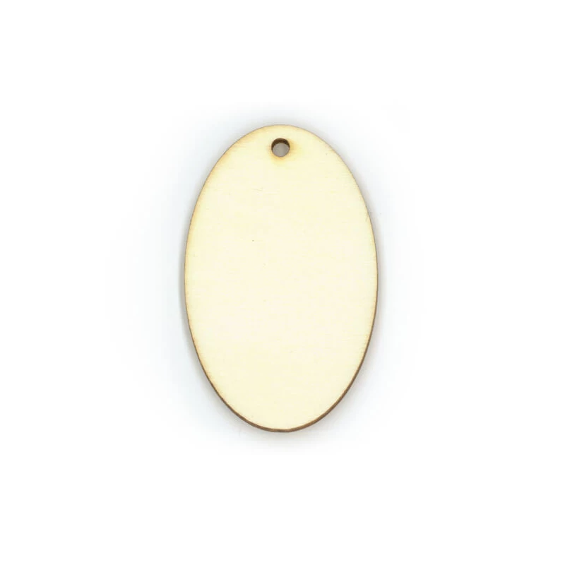 Fa ékszeralap - ovális, 5,5 cm