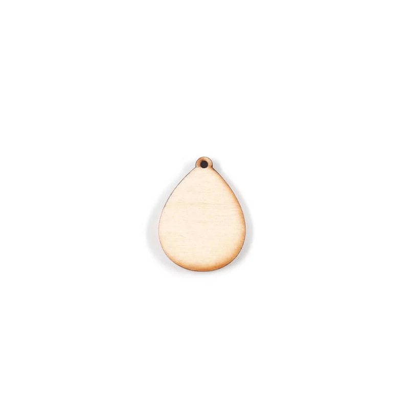 Fa ékszeralap - csepp, 2,5x4 cm