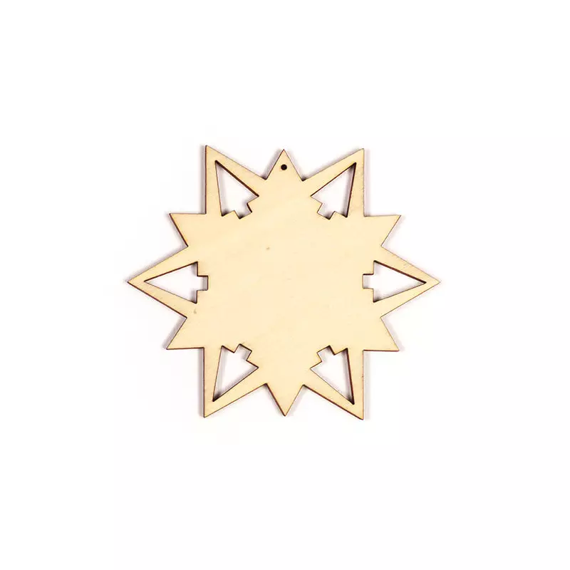 Fafigura, akasztható - Nagy csillag fadisz