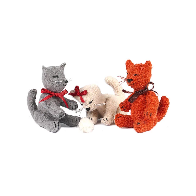 Szőrme állat készítő készlet - Kiscica, 9 cm
