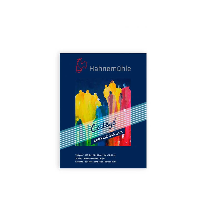 Hahnemühle College akril festőtömb, 350 g, 10 lap - 24x32 cm