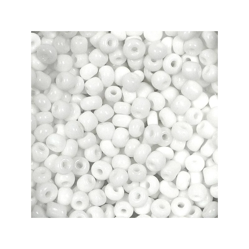 Kásagyöngy, telt színű, 2 mm - fehér