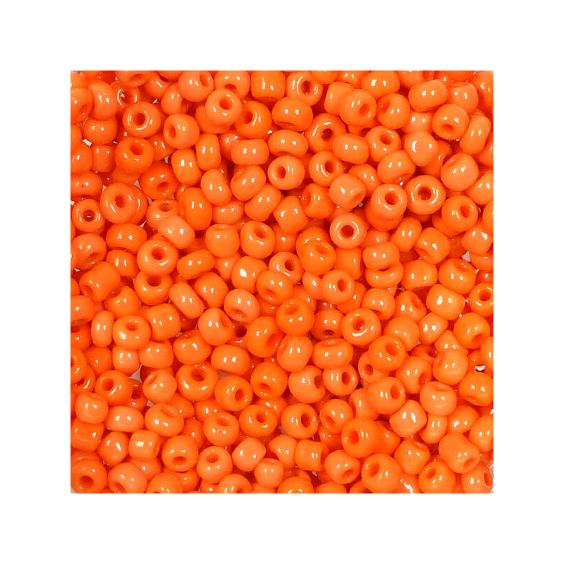 Kásagyöngy, telt színű, 2 mm - narancssárga