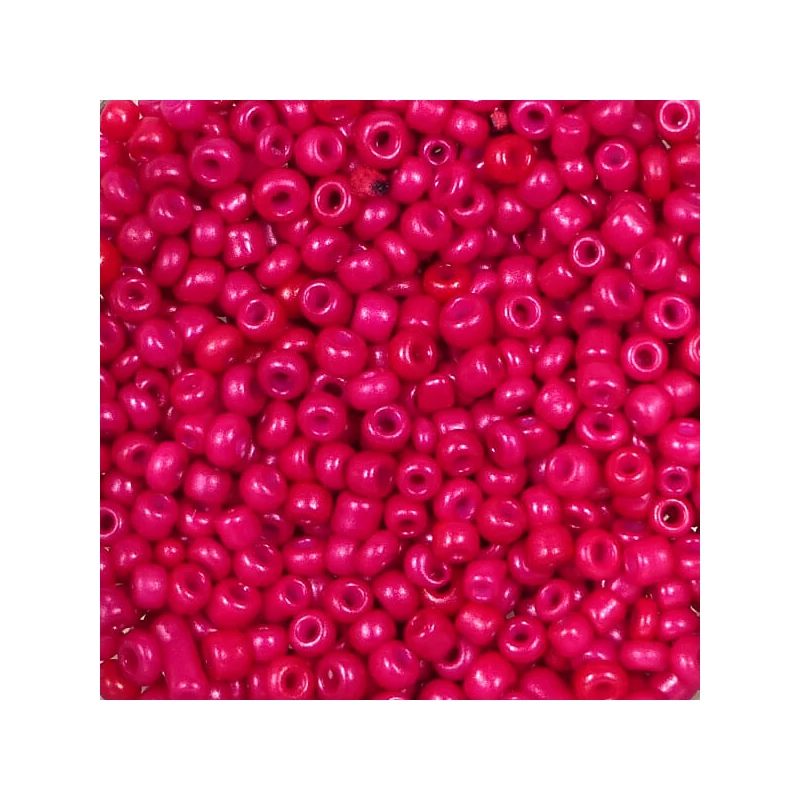 Kásagyöngy, telt színű, 2 mm - pink