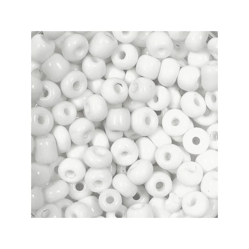 Kásagyöngy, telt színű, 4 mm - fehér