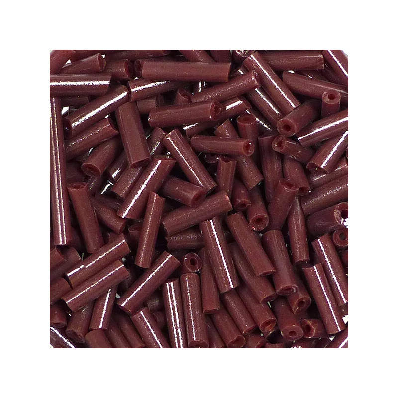 Szalmagyöngy, telt színű, 6 mm - barna