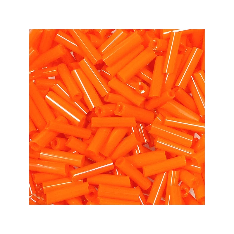 Szalmagyöngy, telt színű, 6 mm - narancssárga