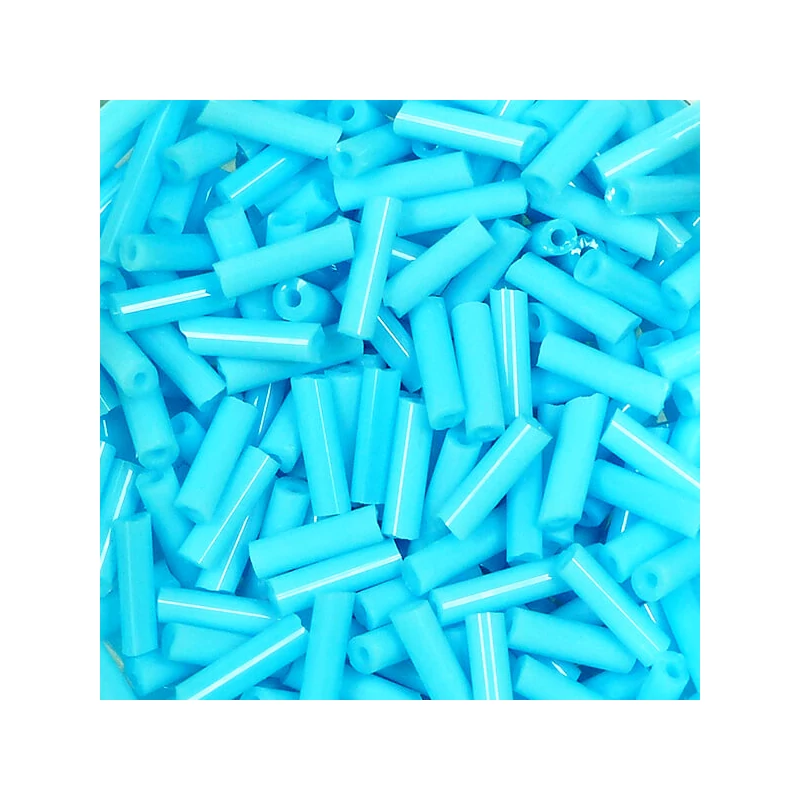 Szalmagyöngy, telt színű, 6 mm - világoskék