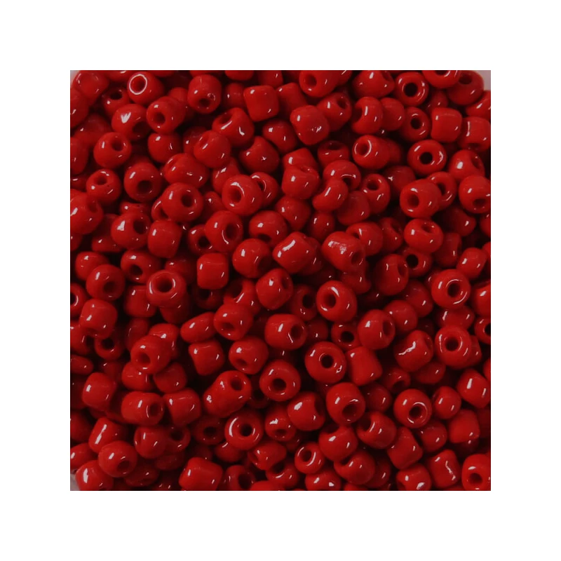 Teli színű kásagyöngy, 2 mm - vörös