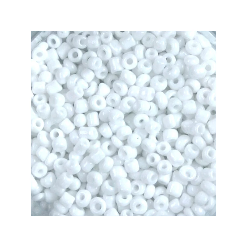 Teli színű kásagyöngy, 2 mm - fehér