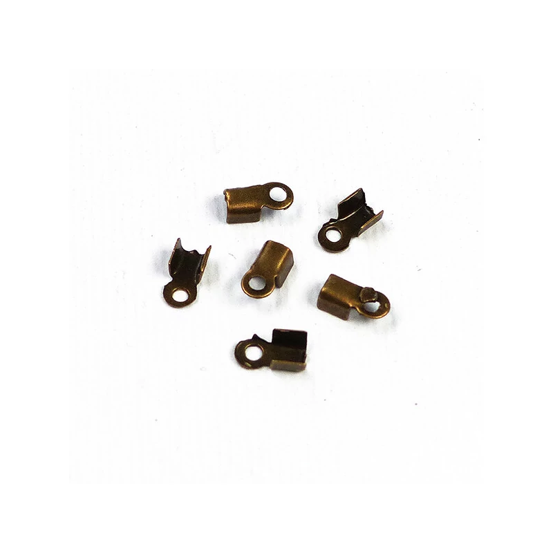 Bőr végzáró, szögletes - antik, 3x6 mm