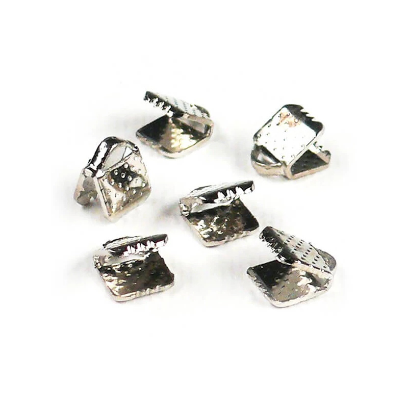 Szalagvégzáró - ródium, 6 mm
