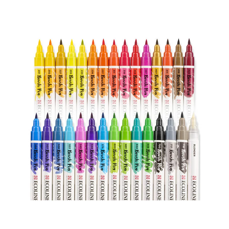 Talens Ecoline Brush Pen akvarell ecsetfilc készlet - 30 db
