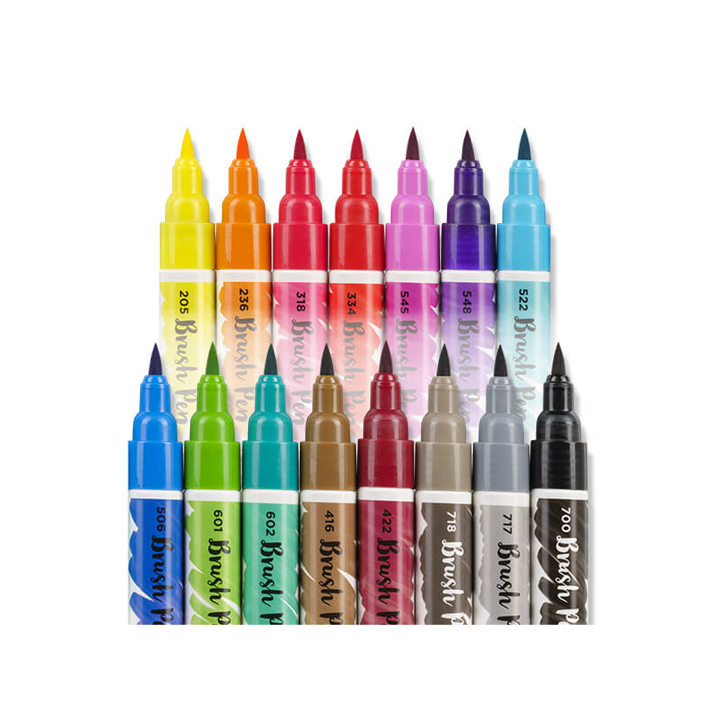 Talens Ecoline Brush Pen akvarell ecsetfilc készlet - 15 db
