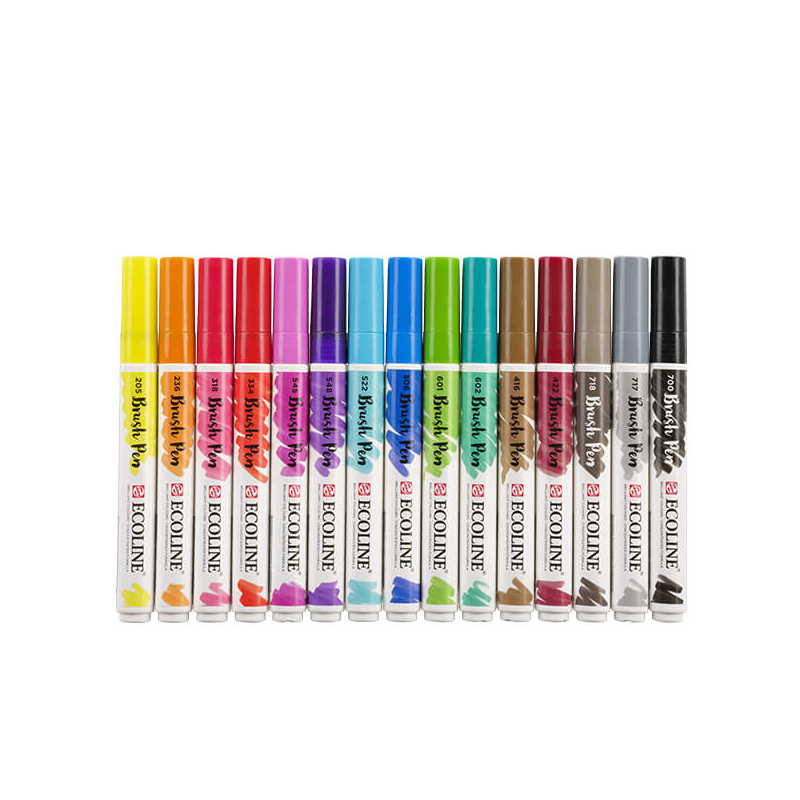 Talens Ecoline Brush Pen akvarell ecsetfilc készlet - 15 db