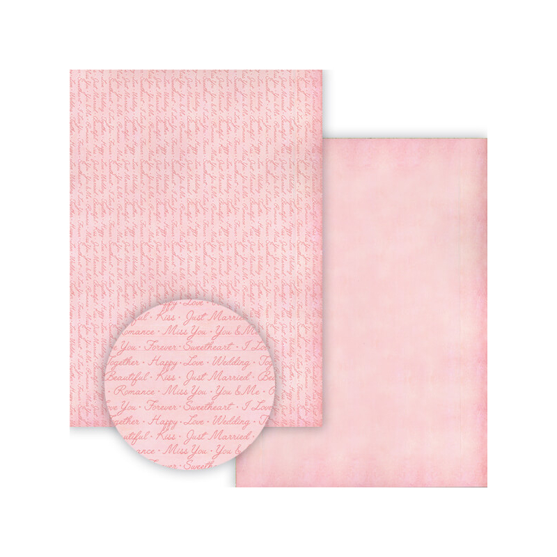 Fotókarton, 49,5x68 cm - Wedding rose - felíratok, rózsaszín