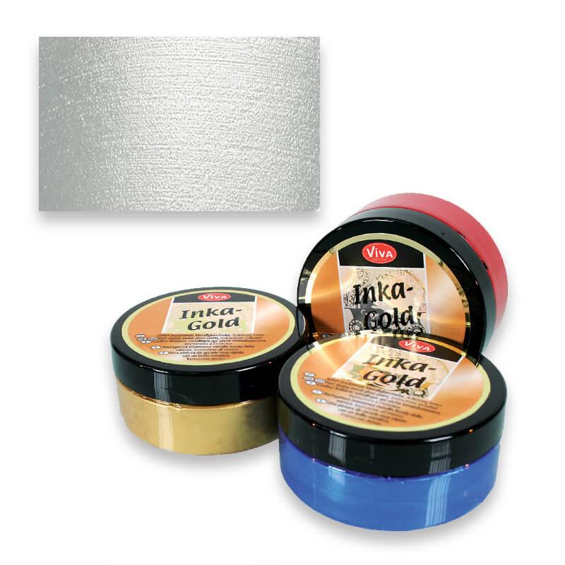 Inka Gold metál festékpaszta, 50 g - silber