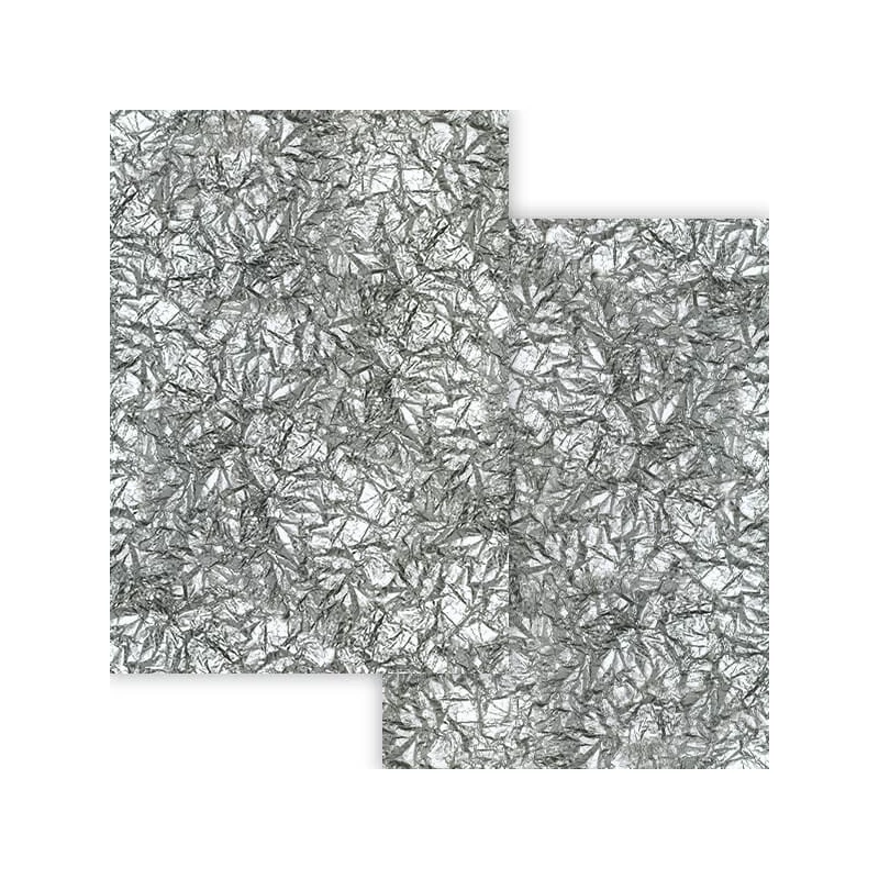 Fotókarton, 49,5x68 cm - gyűrt alufólia