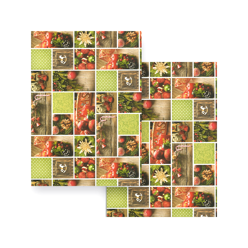 Fotókarton, 49,5x68 cm - karácsony, piros-zöld