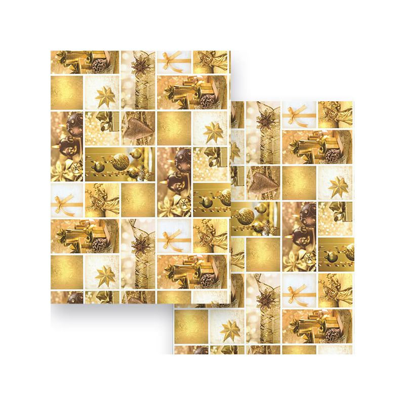Fotókarton, 49,5x68 cm - karácsony, arany