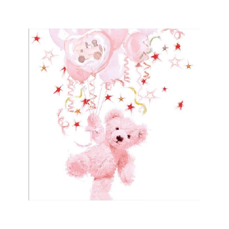 Szalvéta - Teddy, rózsaszín (k)