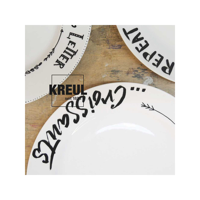 Üveg- és porcelánfilc, Kreul Classic Calligraphy - 71 fekete