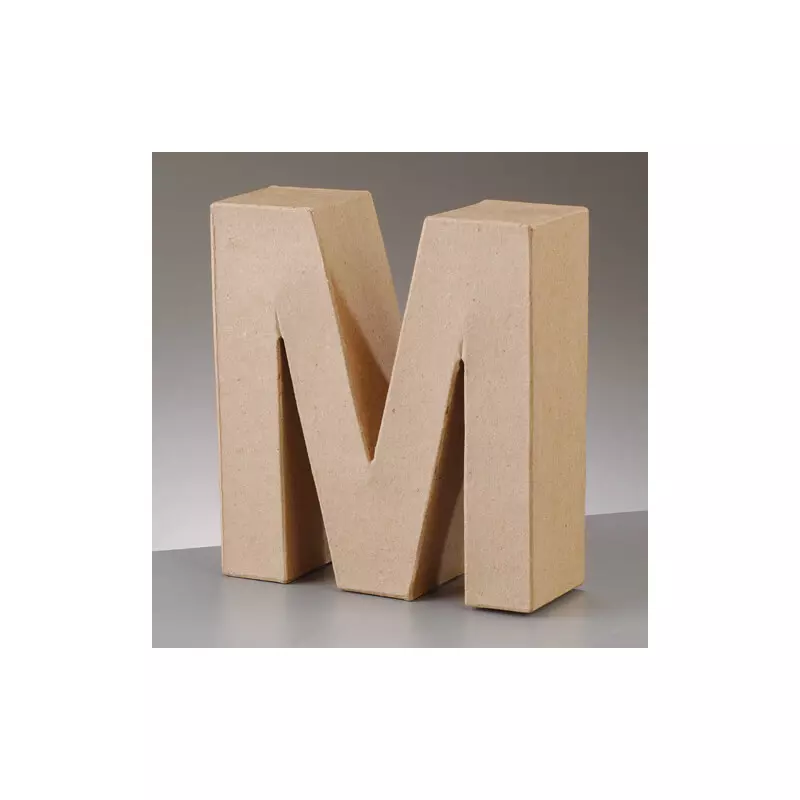 Papírmasé betű - M, 10 cm