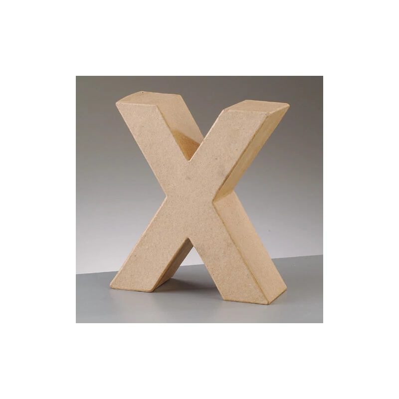 Papírmasé betű - X, 10 cm