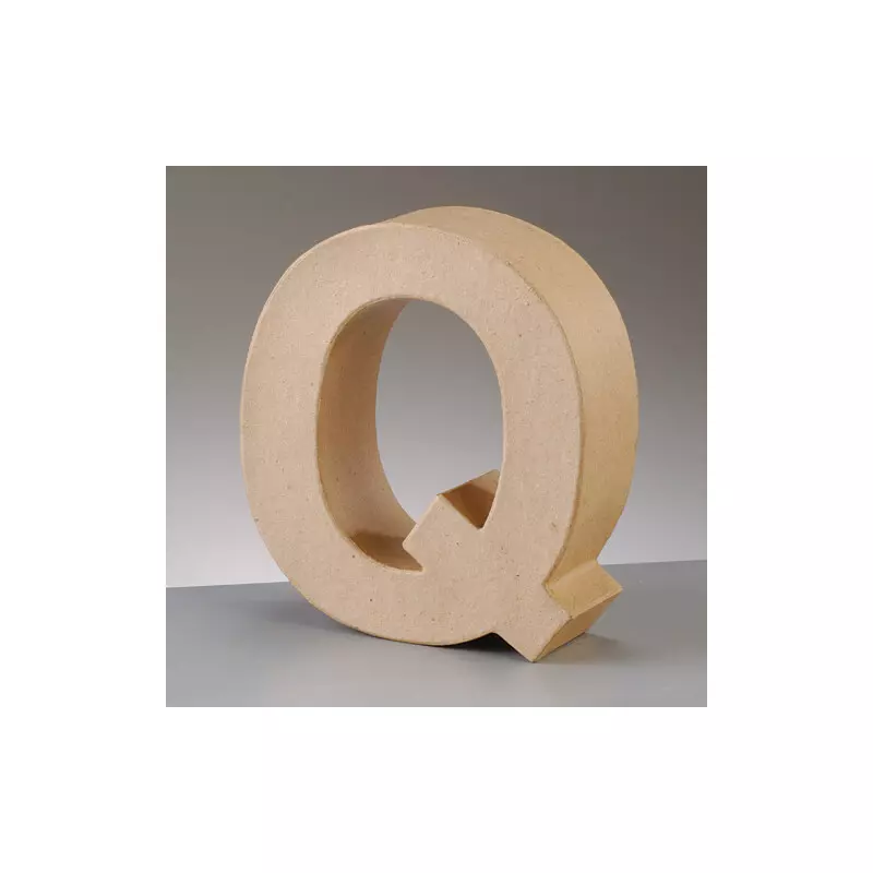 Papírmasé betű - Q, 10 cm