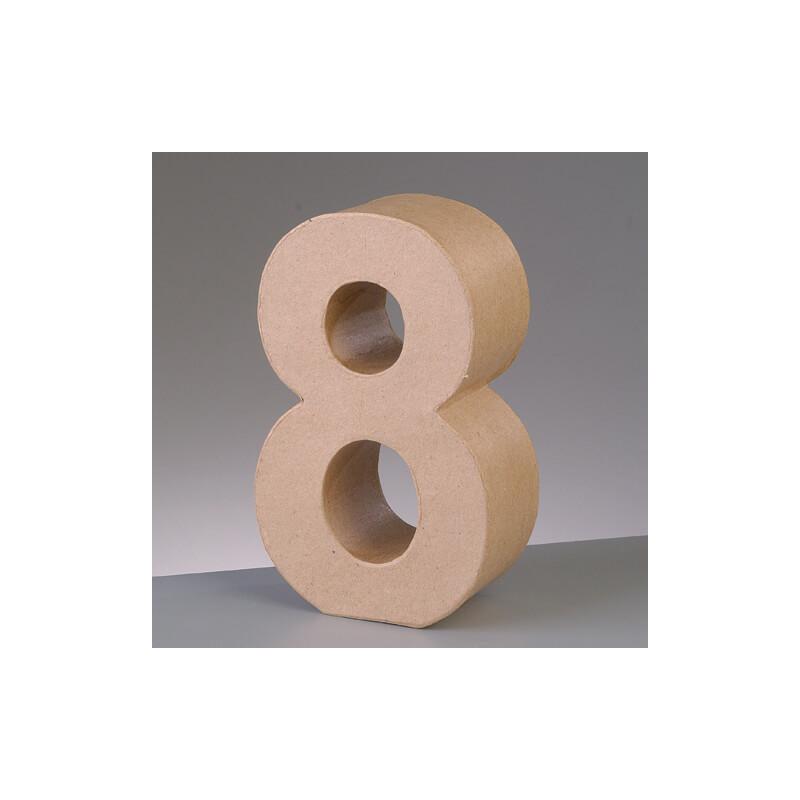 Papírmasé szám - 8, 10 cm