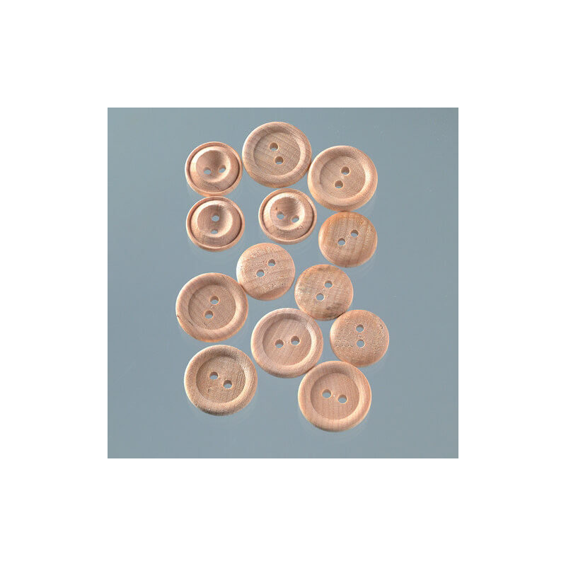 Műanyag gombok - wood buttons, 1,5-1,9 cm