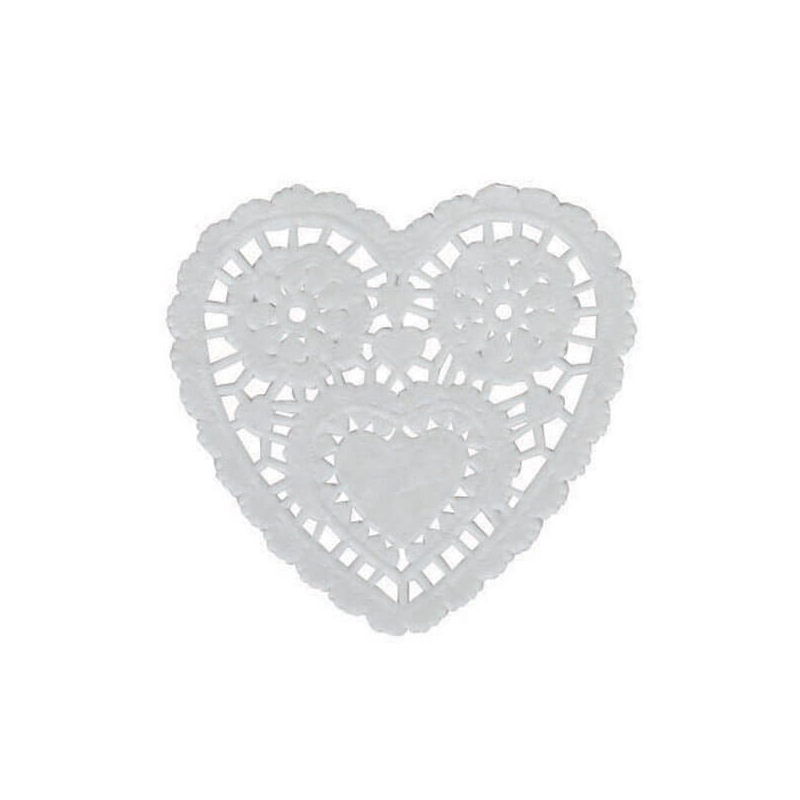 Tortapapír - szív, 10 cm, 1 db