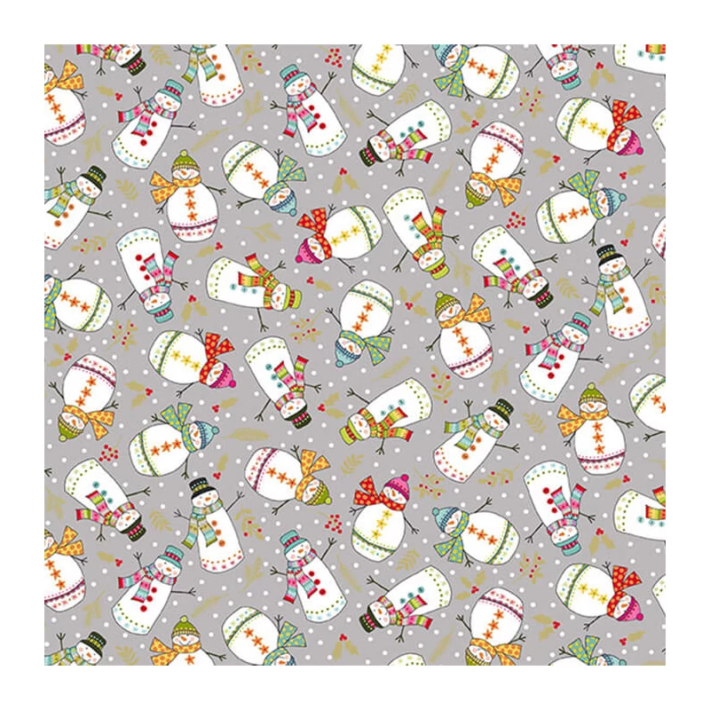 Patchwork anyag - Makower - Festive Christmas 2019 2121-1