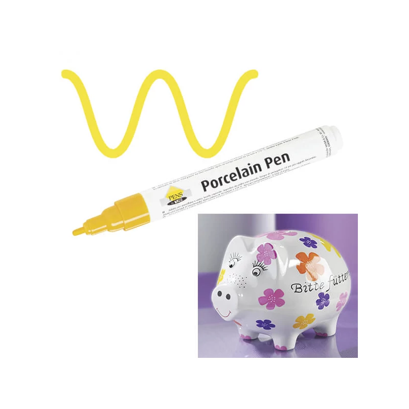 Porcelánfilc - sárga