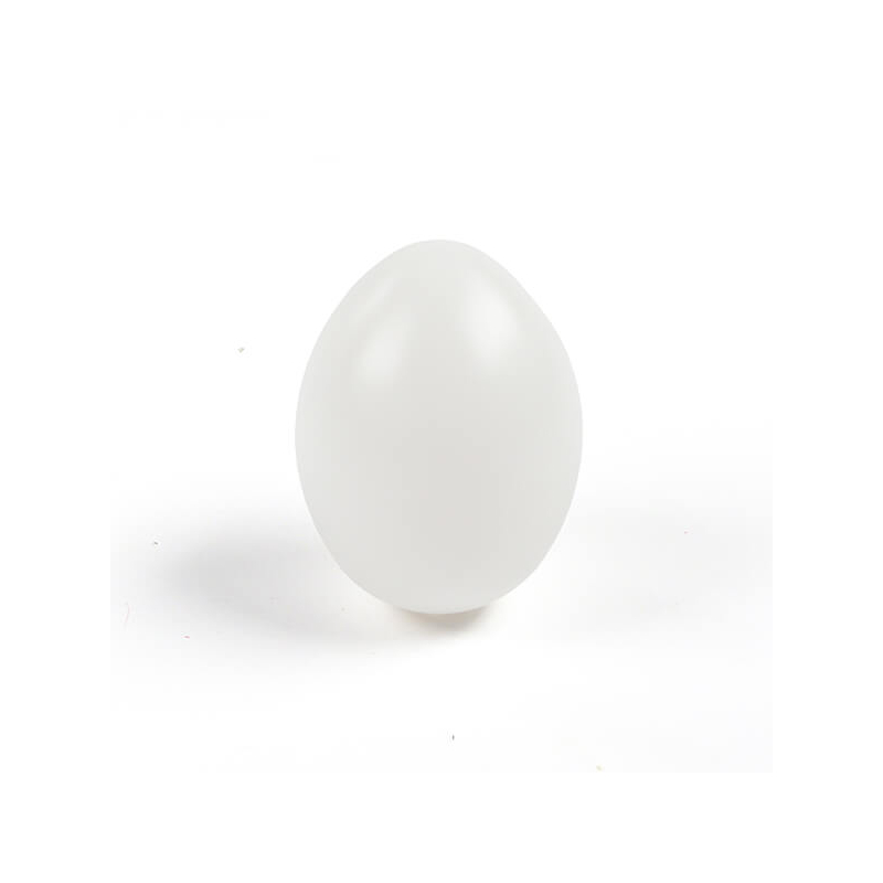 Műanyag tojás 6x4 cm - 01, fehér
