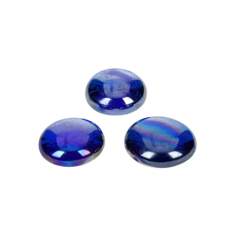 Üvegkavics, 18-20 mm, 100 g - irizáló, kék