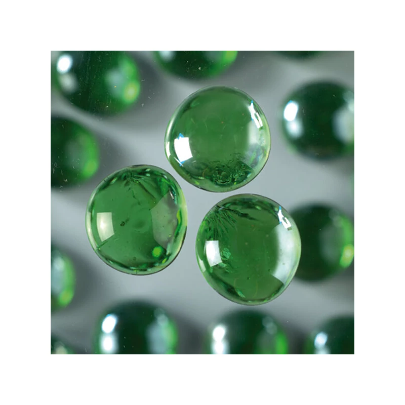 Üvegkavics, 18-20 mm, 100 g - irizáló, mohazöld