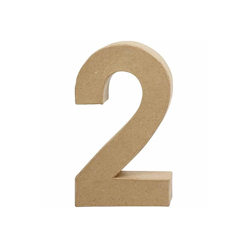 Papírmasé szám - 2, 20,5 cm