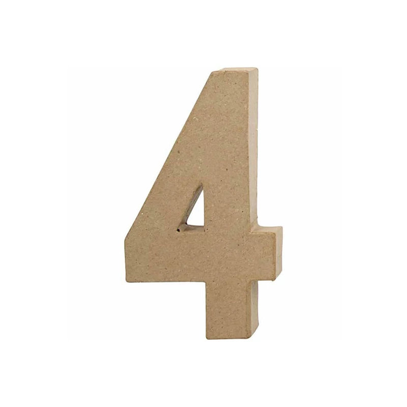 Papírmasé szám - 4, 20,5 cm