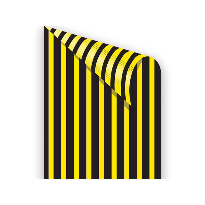Fotókarton, 50x70 cm - csíkos, fekete-sárga