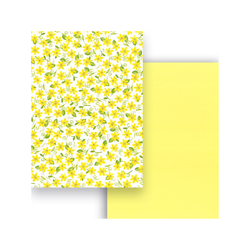 Fotókarton, A4 - mezei virágok, sárga