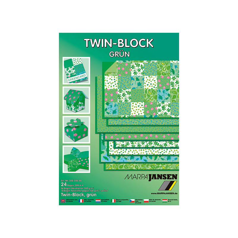 Twin-Block papírcsomag - zöld