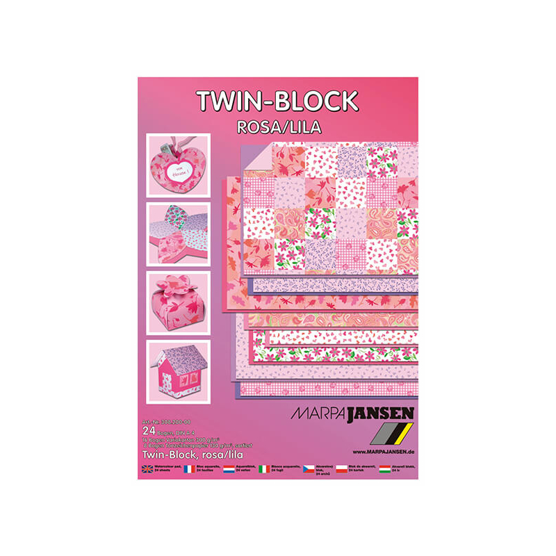 Twin-Block papírcsomag - rózsaszín