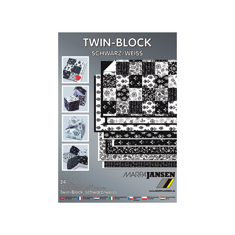 Twin-Block papírcsomag - fekete
