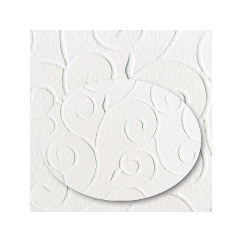 Domborított karton, A4, 220 g, arabeszk - 02, fehér