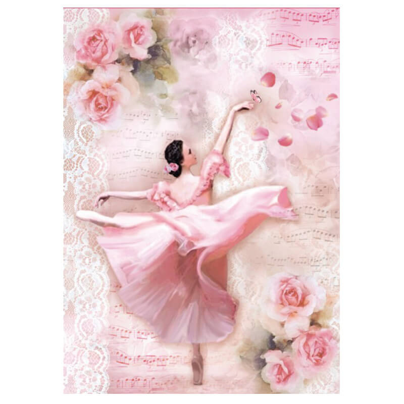 Rizspapír - Ballerina rózsákkal, DFSA4308