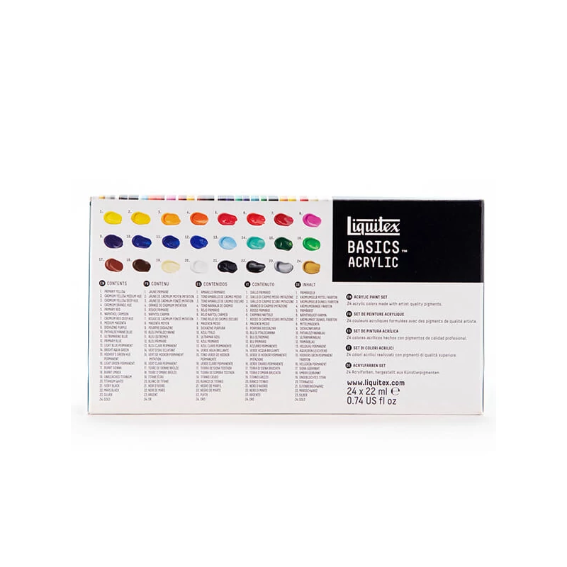 Liquitex Basics akrilfesték készlet - 24x22 ml