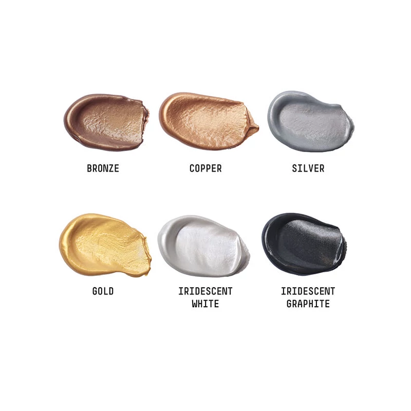 Liquitex Basics akrilfesték készlet - 6x22 ml, metál és irizáló színek