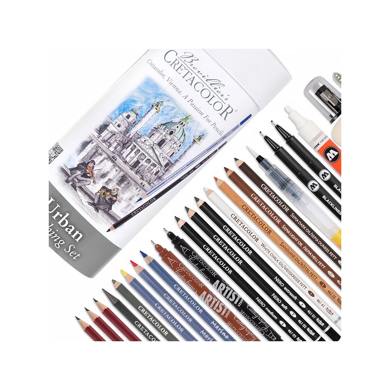 Cretacolor Urban Sketching Set rajz - és vázlatkészlet, 22 db-os