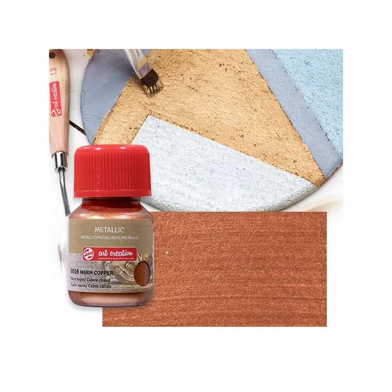 Art Creation Metallic akrilfesték, 30 ml - 8016 réz Warm copper minta